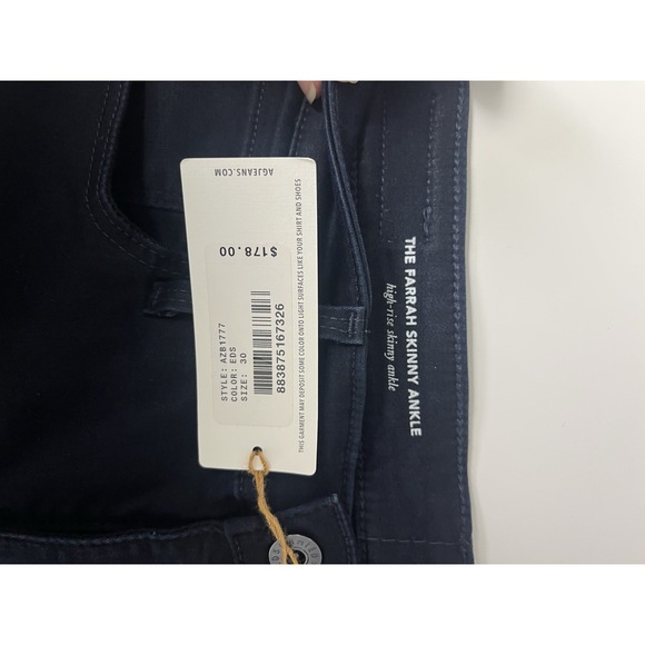AG Adriano Goldschmied Women Jeans Farrah Skinny High Rise Ankle Size 30 NEW EDS - Picture 5 of 9